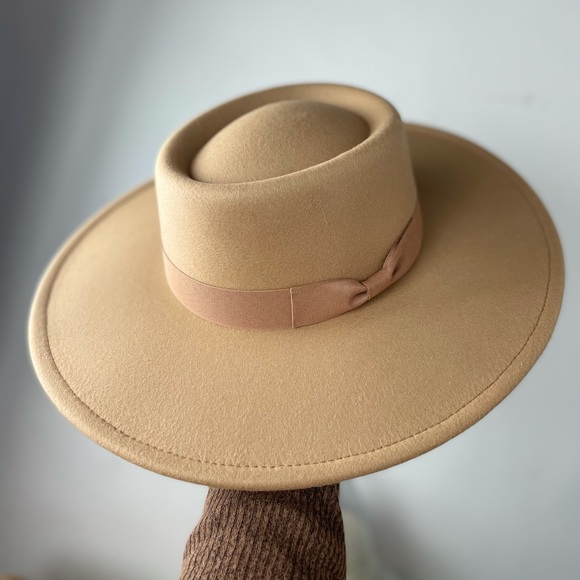 PECAN CAMEL Fedora rancher Felt Hat - Picture 8 of 10